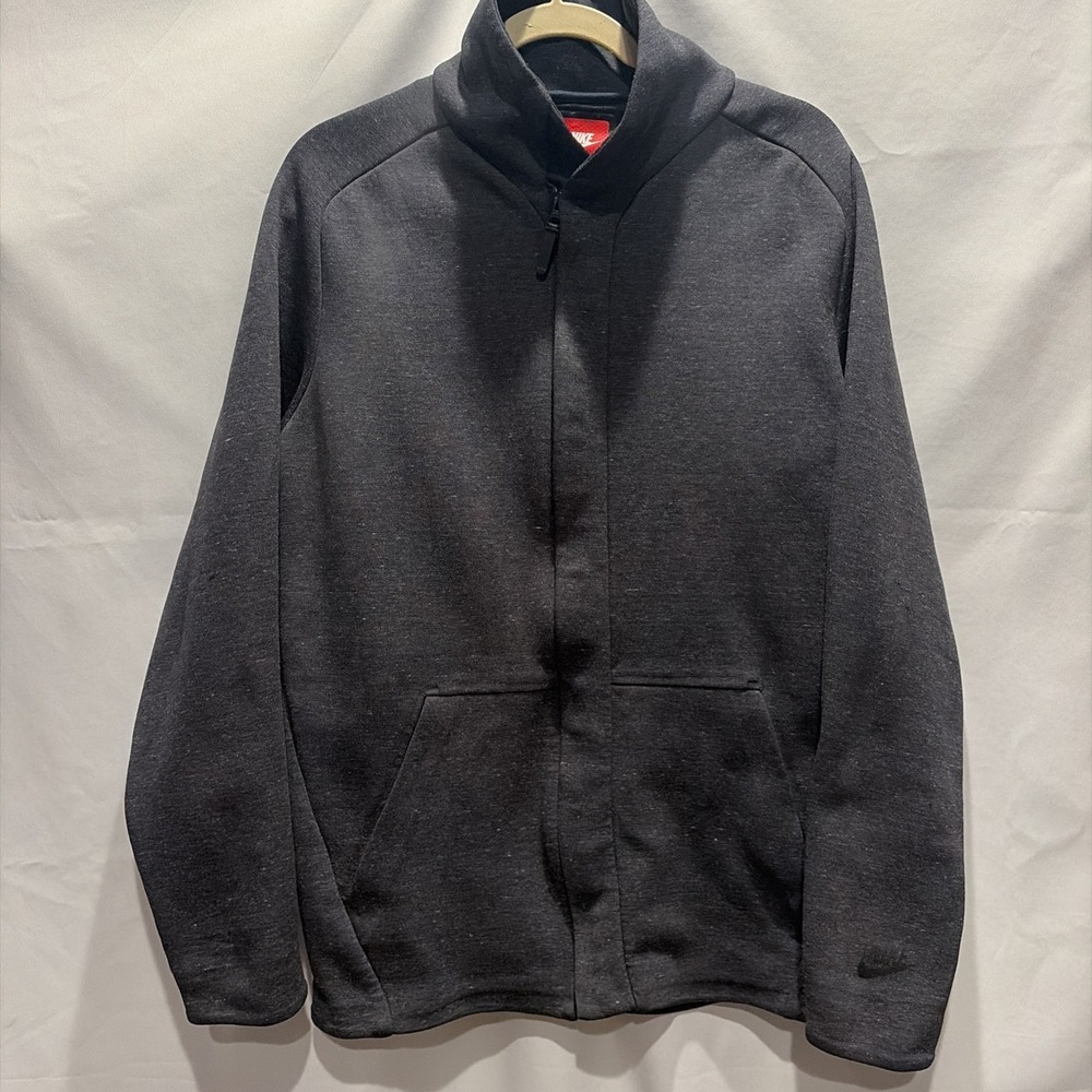 Nike Jacket Men's L Tech Fleece Full Zip Athletic Cardigan Charcoal Gray Pockets